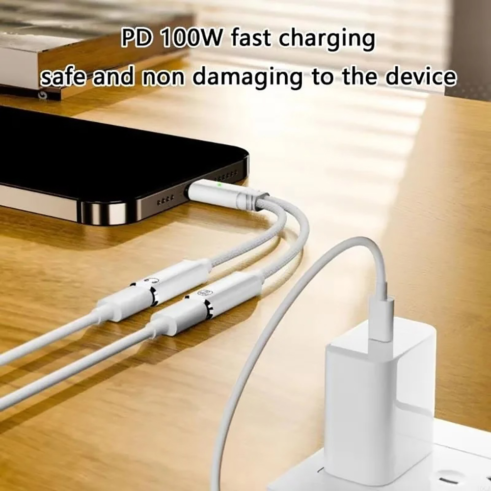 Divisor USB C 2 en 1, adaptado - Earphone Splitter Jack reseña y precio